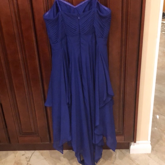 Adrianna Papell Pleat Chiffon High/Low Dress - Picture 6 of 6